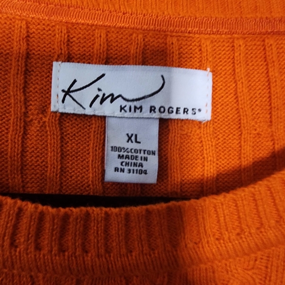 KIM ROGERS orange sweater new with tags XL - Picture 7 of 7